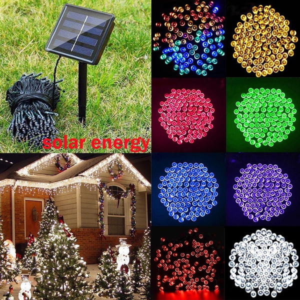 200 100 50 LED Solar Power Fairy Garden Lights String Outdoor Party Wedding Xmas 