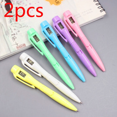 2 pcs  Electronic watch pen for office clock electronic test ball pen Kawaii Creative office supplies Blue ballpoint pen