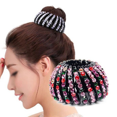 New crystal Bird Nest Ponytail Holder fair crab claw clip Hairpin Rhinestone for Women Girls Accessories Barrettes Headwear