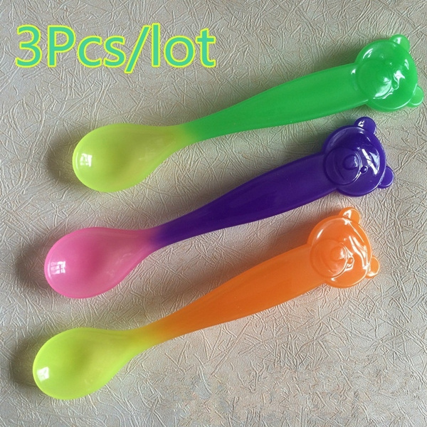 temperature spoon for infant baby safety feeding spoons children