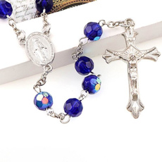 catholic, Jewelry, Crystal Jewelry, rosarynecklace