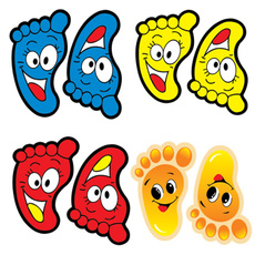 Bathroom, footprintsfloorsticker, Waterproof, Stickers