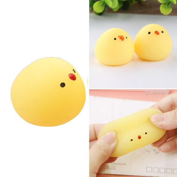 and interesting chicken squeeze pressure release mini chicken toy 