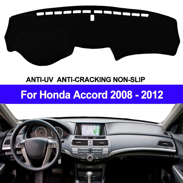 Dashboard Cover Dash Cover Mat Pad Custom Fit for Honda Accord 2008-2013 Model Set Black Line 