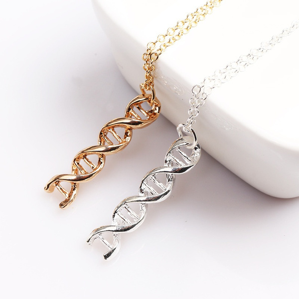 DNA Necklace – Biology teacher gift, science scientist gift, Double helix,  graduation gift