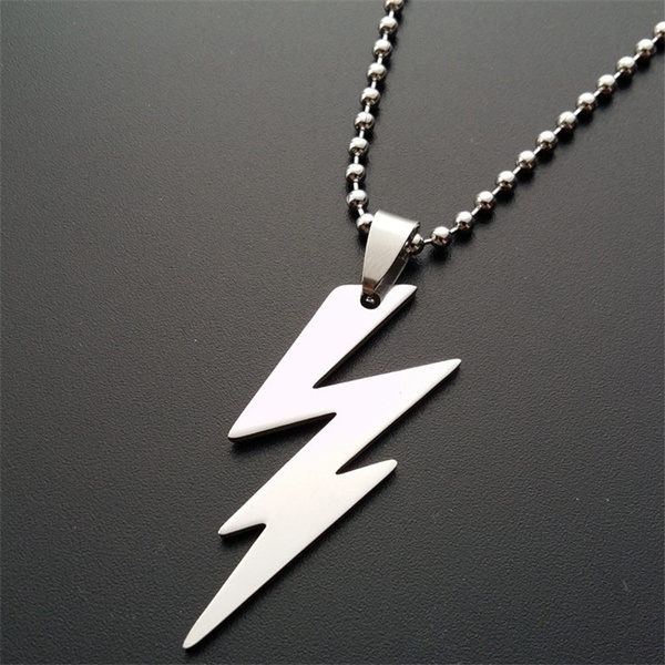 lightning bolt mens necklace