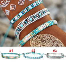 Crystal Bracelet, turquoisebracelet, rope bracelet, Jewelry