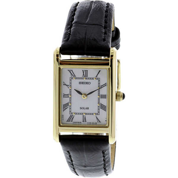 Seiko Women's SUP250 Gold Leather Japanese Quartz Fashion Watch | Wish