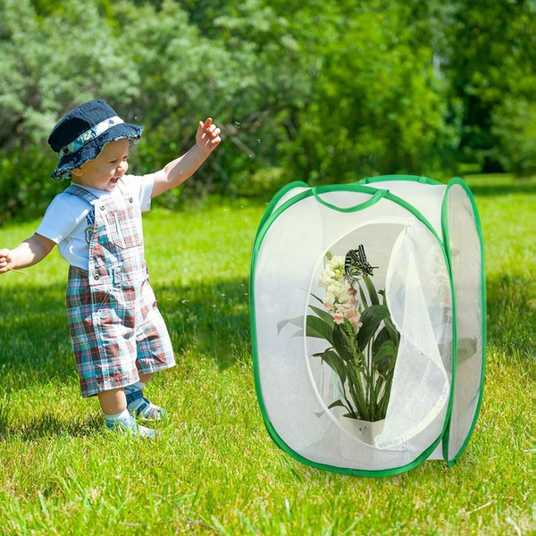 Collapsible Insect and Butterfly Habitat Net Pop-up Tall White