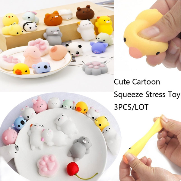 Animal Cartoon Mochi Anti Stress Squeeze Toys Cat Mini Soft Cute Stress ...