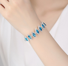 Sterling, Crystal, Jewelry, Bracelet