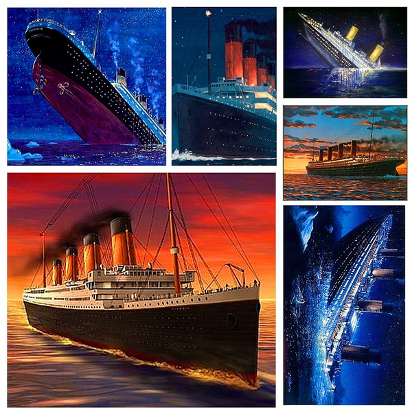3d Diy Paste Creative Titanic Ship Diamond Painting Cross Stitch Full Area Square Resin Stick Tools Wall Decorations Gift Wish - Titanic Home Decor 3d Diy Paste Creative Titanic Ship Diamond Painting Cross Stitch Full Area Square Resin Stick Tools Wall Decorations Gift Wish - Titanic Home Decor