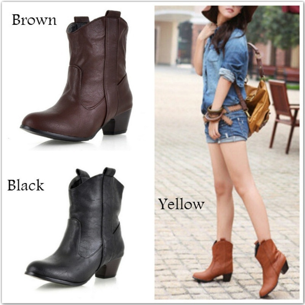 low ankle western boots