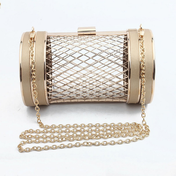 Metal cage purse hot sale