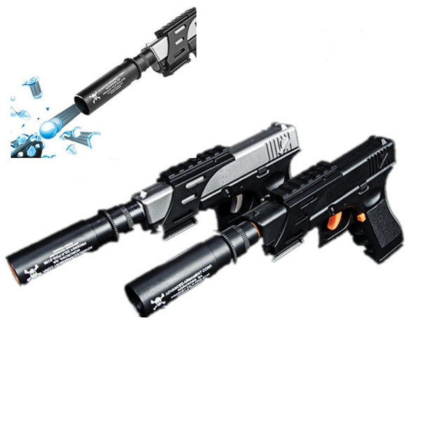 1set peashooter CS Battle toys guns water bullet Crystal Pistol Can