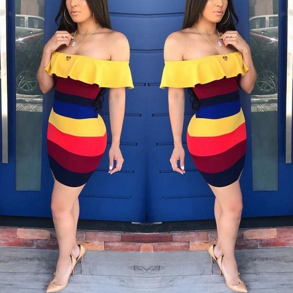 Tight 2024 rainbow dress