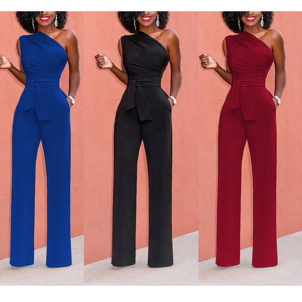 New Fashion Off Shoulder Elegant Jumpsuits Women Plus Size 2XL Rompers  Multicolor Jumpsuits Short Sleeve Female Overalls