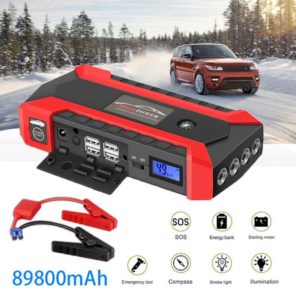 Portable Car Jump Starter 89800mah 12V Power Bank Emergency Auto Battery Booster  Pack