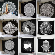 blackandwhitetapestry, Yoga Mat, digitalprintingtapestry, curtaintapestry