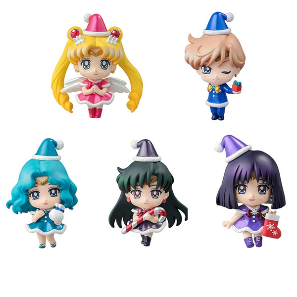 5pcs/set Sailor Moon Sailor Uranus Christmas Ver Action Figure Toy Gift No Box 