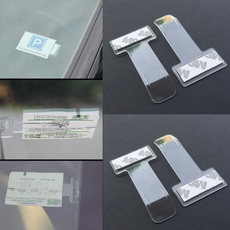 6 Pcs Car Vehicle Parking Ticket Permit Holder Clip Sticker Car Ticket Clip Windscreen Window
