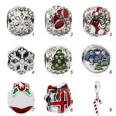 Charm Bracelet, Christmas, Pandora Beads, Tree