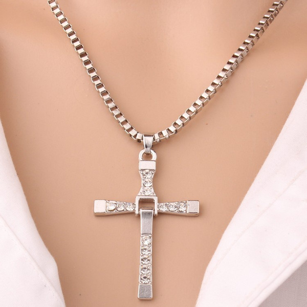 Vin diesel cross deals necklace sterling silver