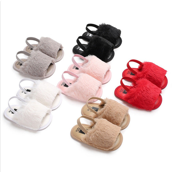 Furry sandals for discount toddlers