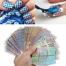 Irregular Pattern Nail Vinyls Nail Art Manicure Stencil Stickers Laser engraved stickers 3D paste nail hollow Outils à ongles Arte de uñas Christmas Gift