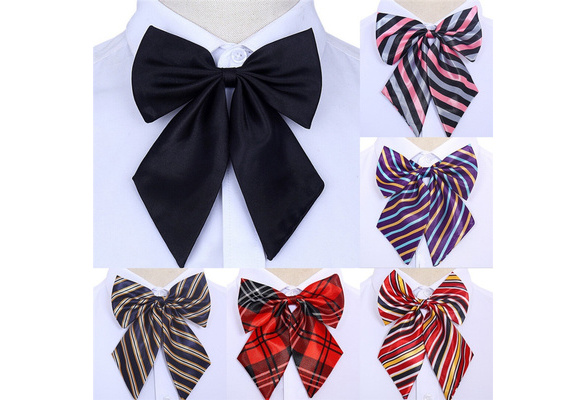 Details about   Students Bowtie Wedding Bow Tie Butterfly Plaid Striped Women Neck Tie r 
