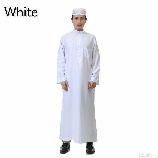 Men Islamic Muslim Dress Robe Dishdasha 
