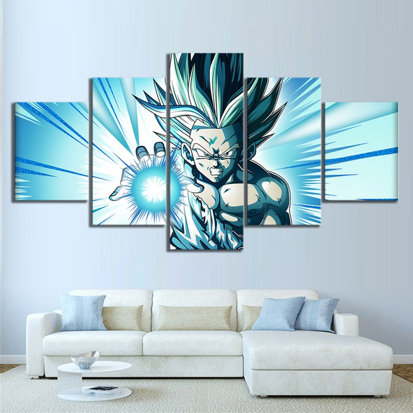 Dragon Ball Characters Anime 5 Pieces Canvas Print Poster HOME DECOR Wall Art 