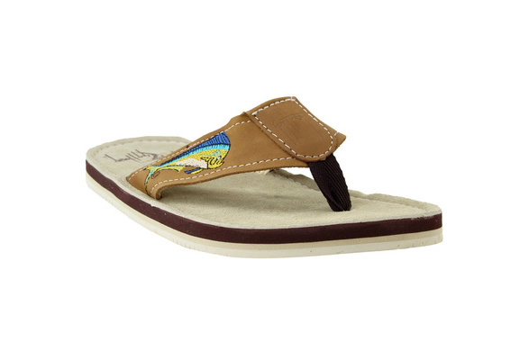 Guy Harvey Dolphin Mens Sandals Casual Brown