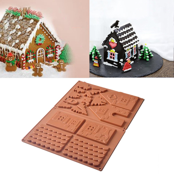 Christmas DIY Gingerbread House Silicone Mold Fondant Mould Cake Decorating  Tool Chocolate, Gumpastes Mold, Sugarcraft - AliExpress
