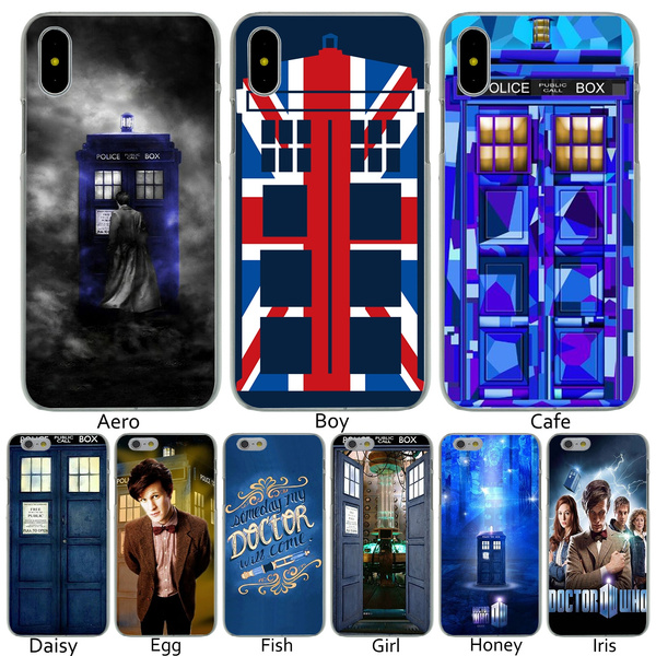 Caja de policía TARDIS Dr Who teléfono caso cubierta iPhone 4 5 SE 6 7 8 a Plus X Comp