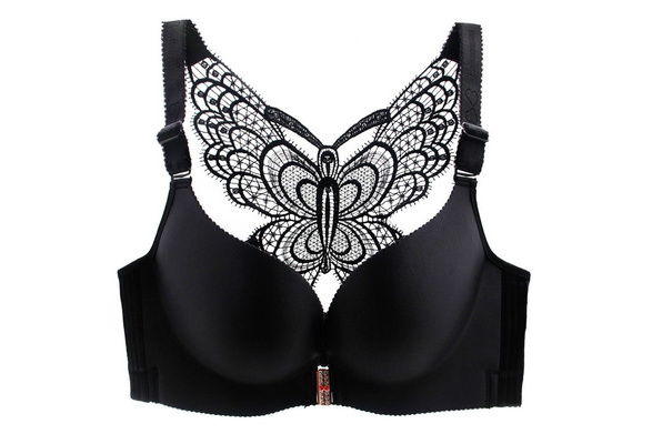 Women Sexy Seamless Front Closure Bra Big Size Butterfly