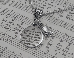 Steel, Personalized necklace, Christian, charmpendantnecklace