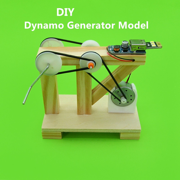 DIY Dynamo Generator Model Wood Invention Science Experiment Assemble Child Toys 