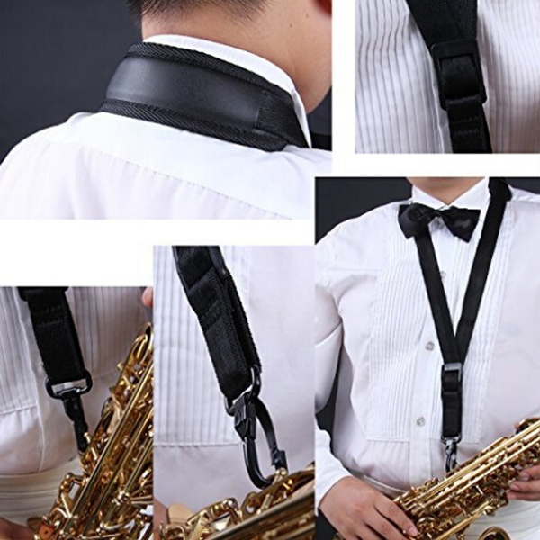 Alto Sax Oboes Adjustable Saxophone Neck Strap SoftPadded Harness Belt Hook Wish