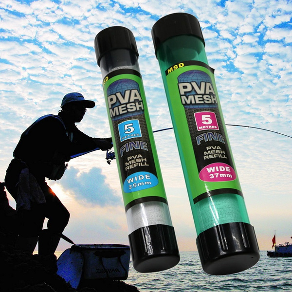 New 18/25/37mm PVA Mesh Narrow Refill Spools Bags Bait Carp Fishing Tackle Tool 