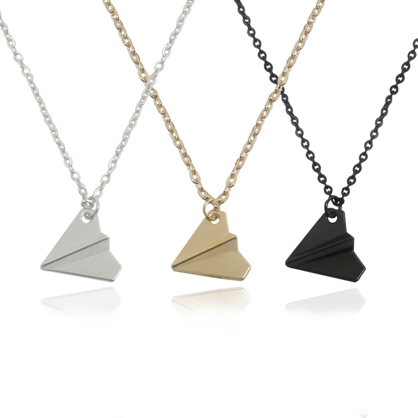 Trendy Paper Airplane Necklace Snatch One Direction Pendant
