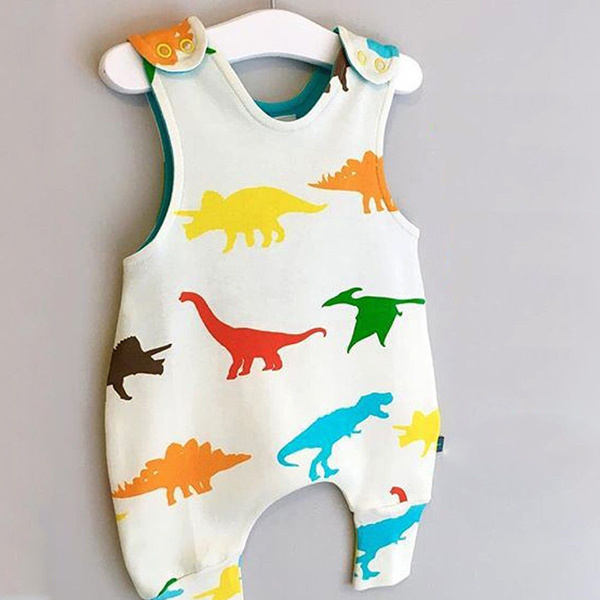 I Love Dinosaurs Infant Baby Sleeveless Bodysuit Romper