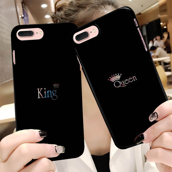 Creative King Queen Couple Phone Case for Samsung Galaxy S3 S5 S6