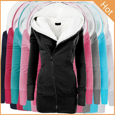 New Fashion Women Winter Warm Thicken Jacket fleece hoodies Hooded Coat parkas zipper jacket