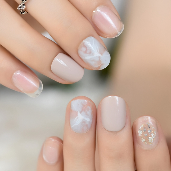 Marble Nail Design and Ombre Manicure Idea | Sassy Nails & Spa