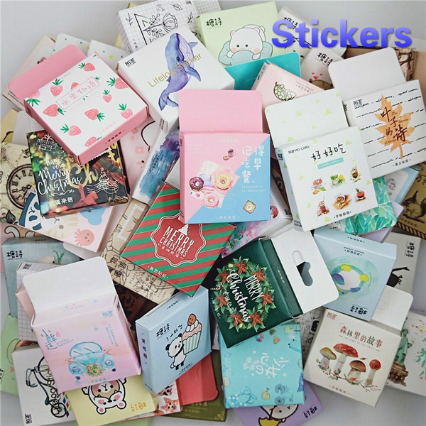 45Pcs/Box Mini Custom Cute Stickers Paper Sticker Diy Handmade