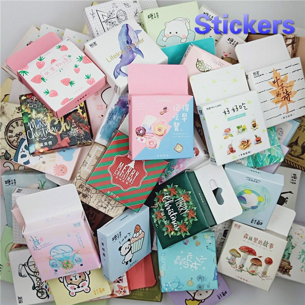 45Pcs/Box Merry Christmas Animal Cute Stickers Paper Sticker Diy ...