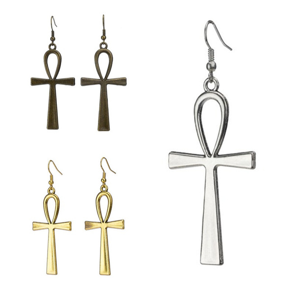 large ankh earrings
