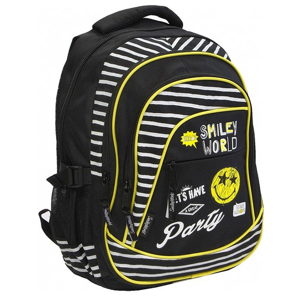 Sac dos Smiley World 46 CM Noir 3 Cpt