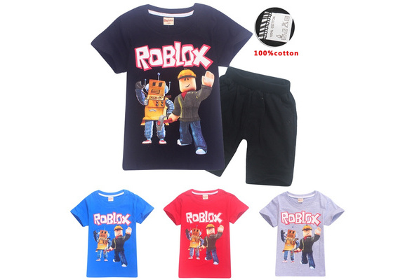 2018 Summer Fashion Children T-shirt Roblox Tshirt Short Sleeve Casual Shirt  Boys Clothing Red Nose Day Running T-shirt